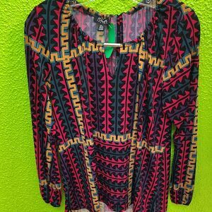 Jones New York Multicolor Geometric Blouse